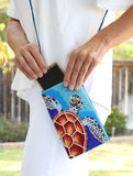 Cross Body Purse- Deep Blue Hawksbill
