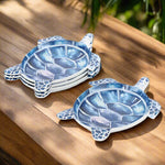 Shaped Plate- 7.5" Italian Blue Turtle