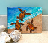 Tile-3 Baby Turtles-4.25"x4.25"