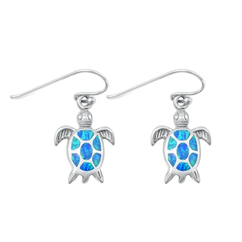 Earrings- Shelly Blue Turtle