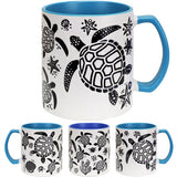 Mug- B&W Turtles & Shells 20oz