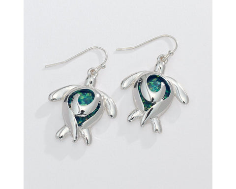 Earrings- Swirl Glitter Turtle 8102380