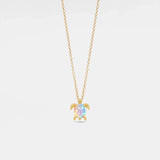 Necklace- GoldTone With Opal