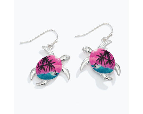 Earrings- Sunset Turtles