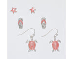 Earrings- Trio Soft Coral