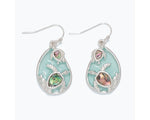Earrings- Aqua Resin Abalone
