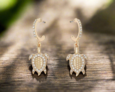 Earrings- Gold tone Glitz