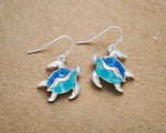 Earrings- Dangle Split Blue