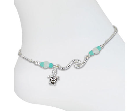 Anklet- Turtle with Wave
