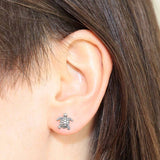 Earrings- Recycled Silver Baby Sea Turtle Studs