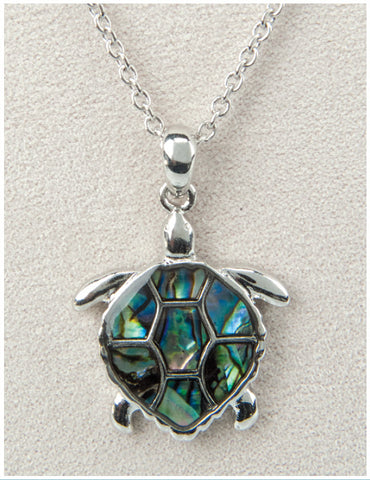 Necklace- Abalone Turtle