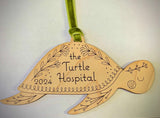 Ornament- Wooden Sea Folksy Turtle 2024