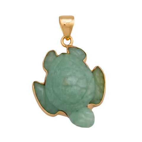 Pendant- Green Aventurine Sea Turtle