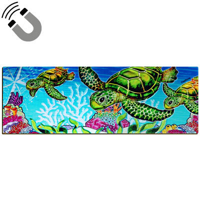 Magnet- Rectangle Foil Turtles on Reef – The Turtle Hospital