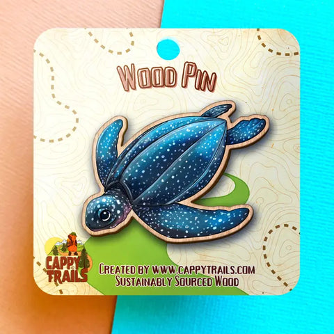 Pin- Wooden Leatherback