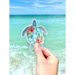 Sticker-Floral LG Turtle