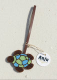 Bag Charm- Seed Bead Turtle