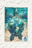 Rug- Sea Glass Sea Turtle