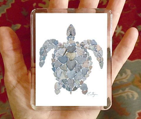 Magnet-River Rock Turtle