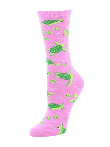 Socks- Memoi Pink Crew