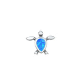 Necklace- Sterling Silver Blue Tortuga