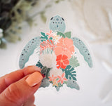 Sticker- Peonie Turtle
