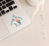 Sticker- Peonie Turtle