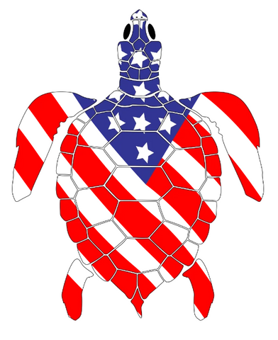 Keezy Life Turtle Flag Sticker
