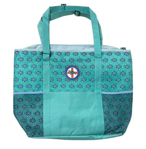 Insulated Tote- Large Teal with Logo