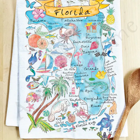 Dish Towel- Florida Map