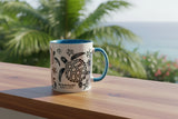 Mug- B&W Turtles & Shells 20oz