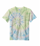 Youth T-shirt: Tie Dye Watercolor Spiral
