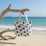 Tote Bag- Canvas Pocket Tote Sea Turtle