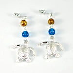 Earrings- Beaded Hatchling Turtle