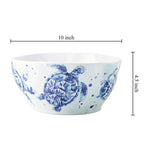 Bowl- 10" Italian Blue Turtle