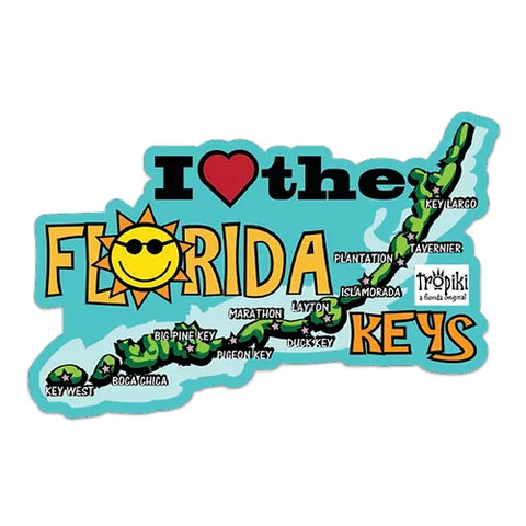 "I Love the Florida Keys" Sticker