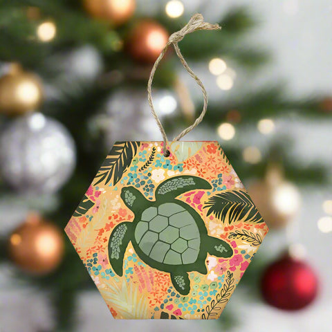 Ornament- BoHo Tropical Turtle