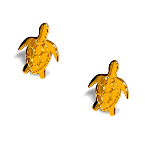 Earrings- Gold Tone Turtle