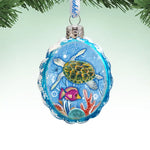Ornament- Oval Green Sea Turtle
