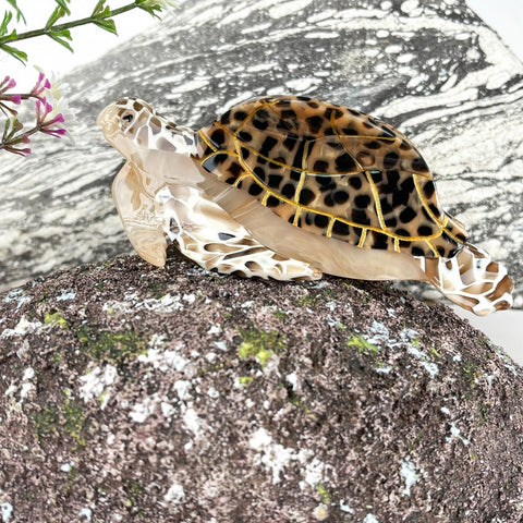 Hair Claw- Brown Turtle