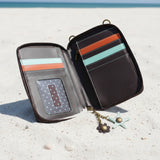 Chala- Sea Turtle Zip Around Crossbody Wallet