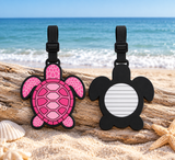 Luggage Tag- Pink Traveling Turtle