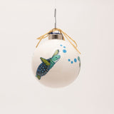 Ornament- White Glass Ball