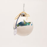 Ornament- White Glass Ball