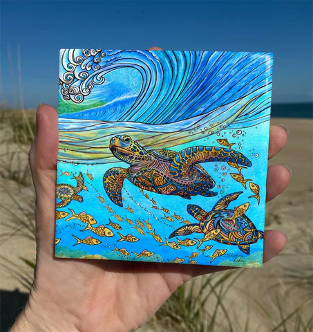 Tile- Under Wave 4.25"x 4.25"