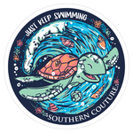 Just Keep Swimming Turtle Sticker